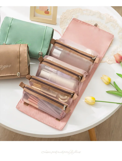 4 in 1 Travel Foldable Cosmetic Bag